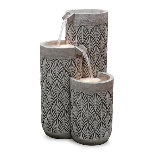 2Ft Stone Cascading Bowl Fountain By Melrose in Black/Gray | 2 ft | Michaels®
